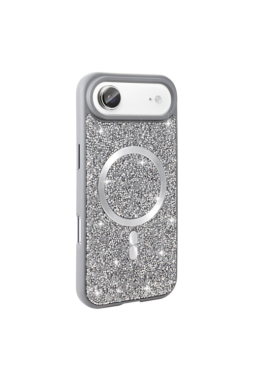 iPhone 17 Air Case with Rhinestone Mosaic Magnetic Charging Cover